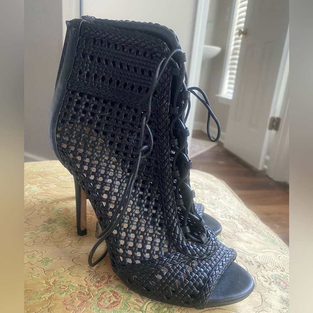 Sam Edelman leather crochet sandals